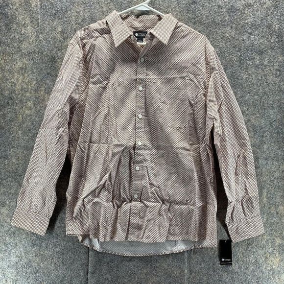 Haggar Shirts Haggar Shirt Men Large Adult Red White Long Sleeve